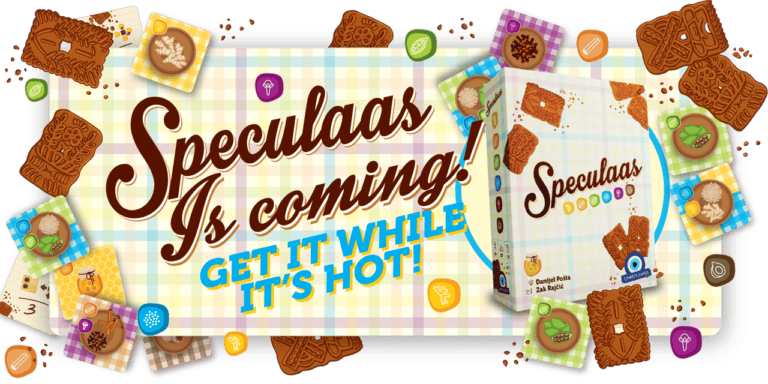 Speculaas is coming! Experience the delightful blend of flavors by Danijel Pošta. Get it while it's hot amidst colorful accents and a playful, checkered board game background.
