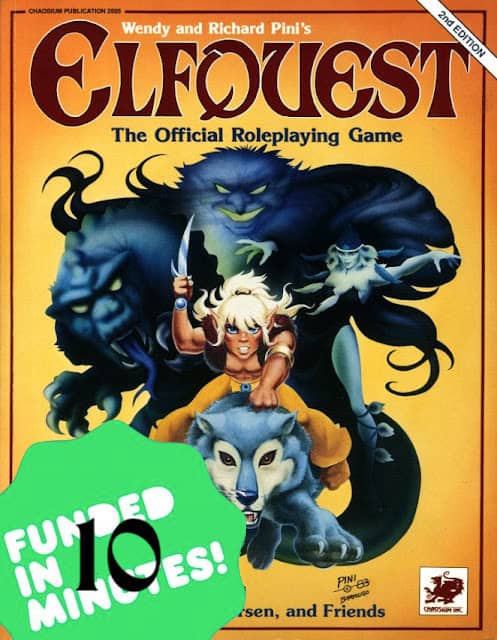 ElfQuest Kickstarter Reaches Funding in 10 Minutes